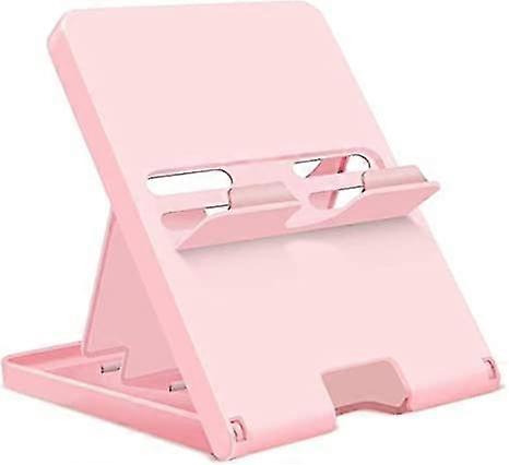 Ghyt Switch Stand Compatible With Nintendo, Adjustable Switch Console Playstand, Foldable Portable Switch Accessories Holder (pink)