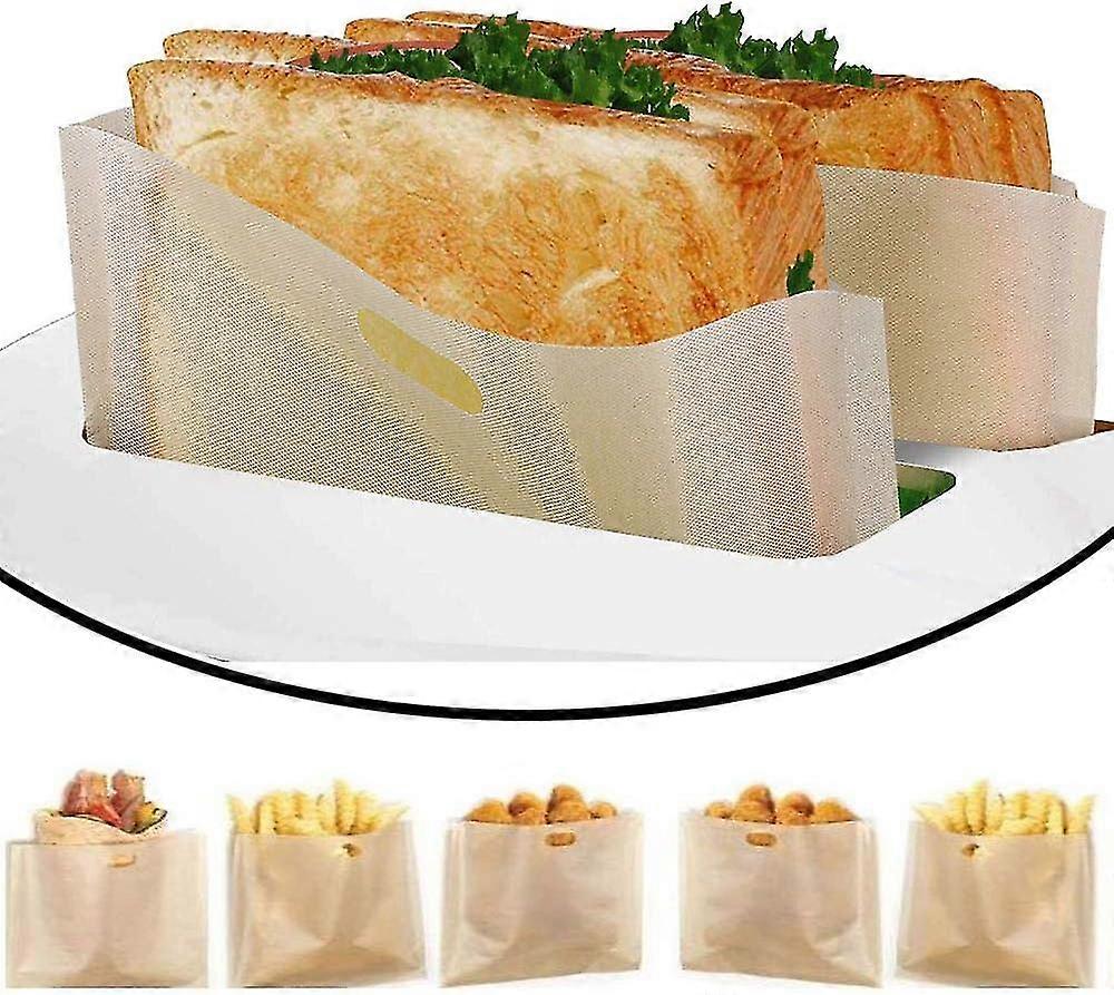 6 Pcs Toaster Bag Reusable Toast Bags High Temperature Resistance Baking Bag For Toaster, Microwave, Oven, Grill(16 * 16cm)