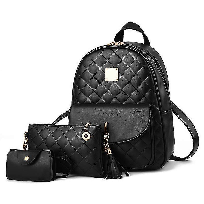 Rhombus Pu Backpack 3-in-1 Multifunction Master Bag Handbag