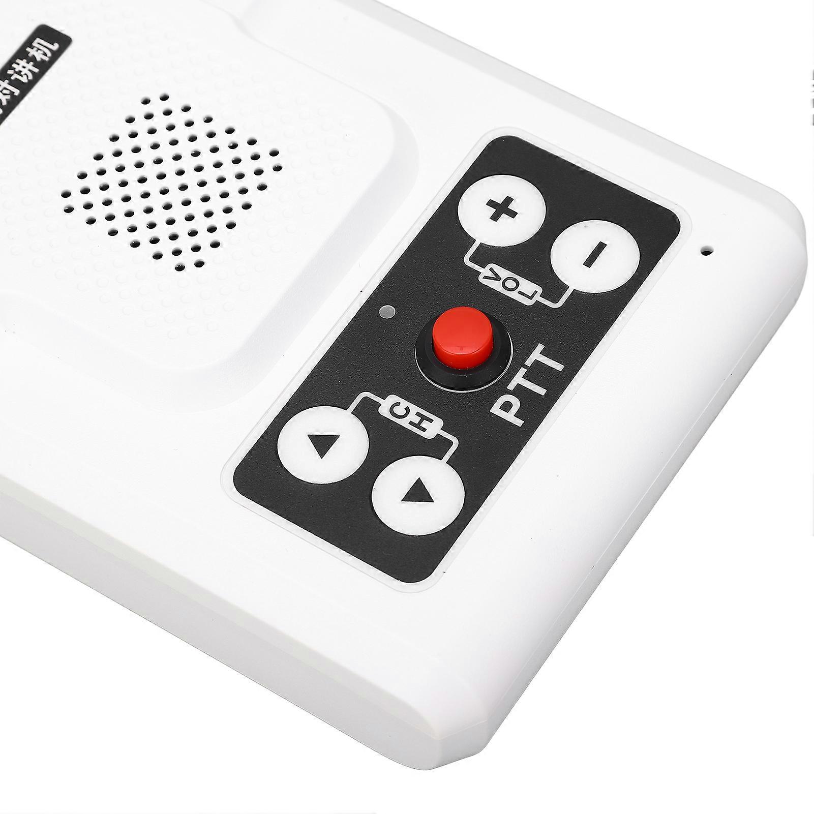 5W Wireless Intercom System 80dB Adjustable Frequency White Clear Loud Sound Strong Penetration for Home Office US Plug