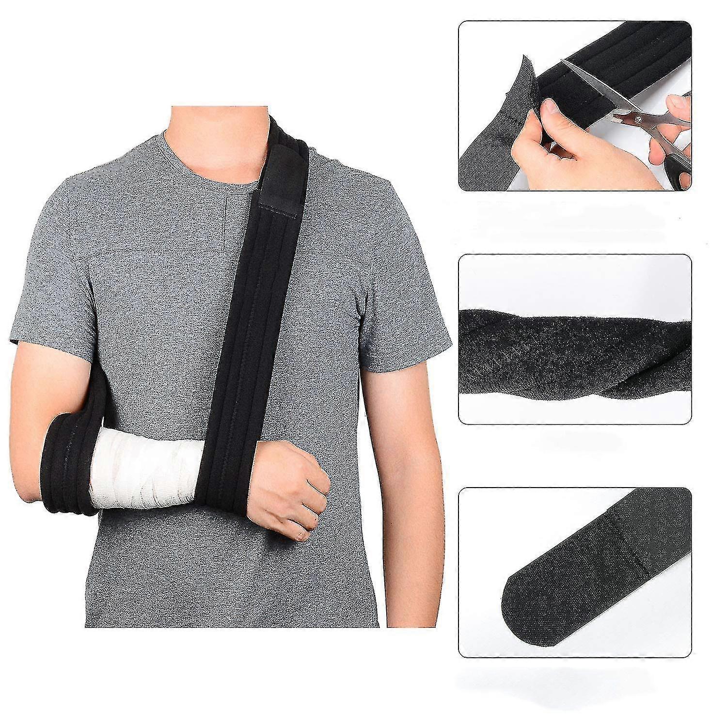 Hand Sling 1pcs - 175cm - Black Arm Sling, Adjustable Lightweight Comfortable ...
