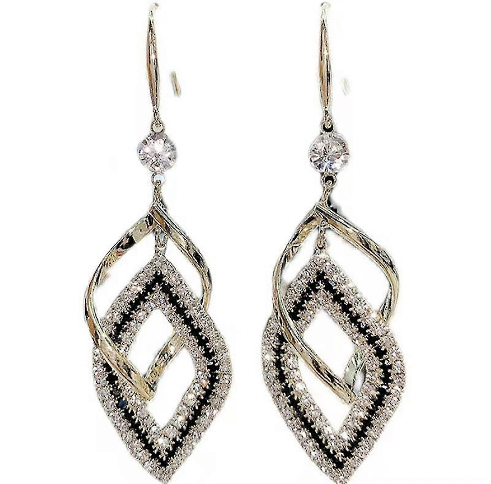 Rhombus Earrings With Diamonds,geometric Diamond Earrings