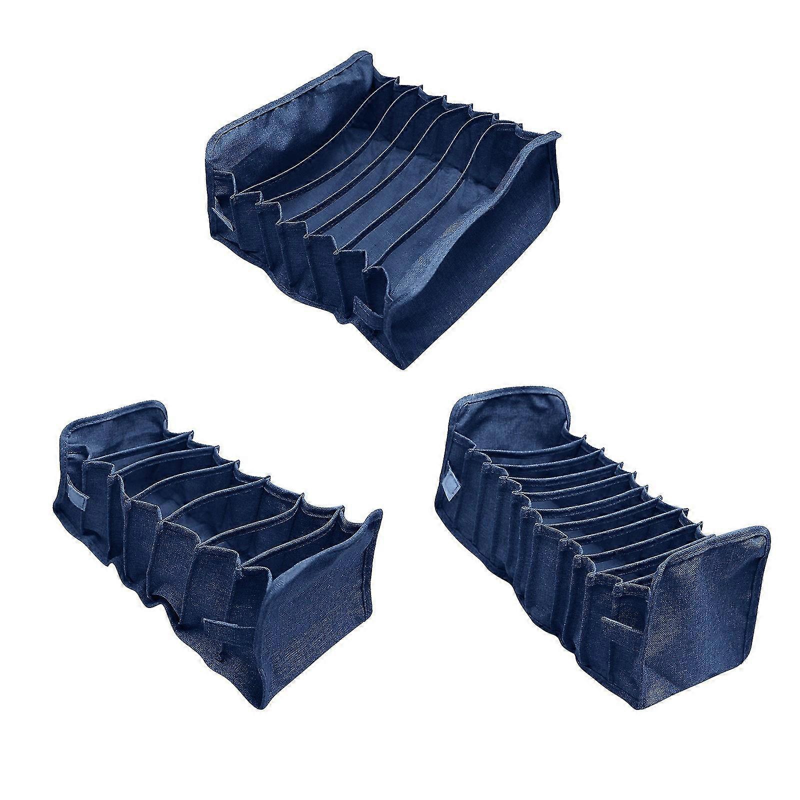 Folding Socks Underwear Storage Box Three-piece Household Storage Compartment