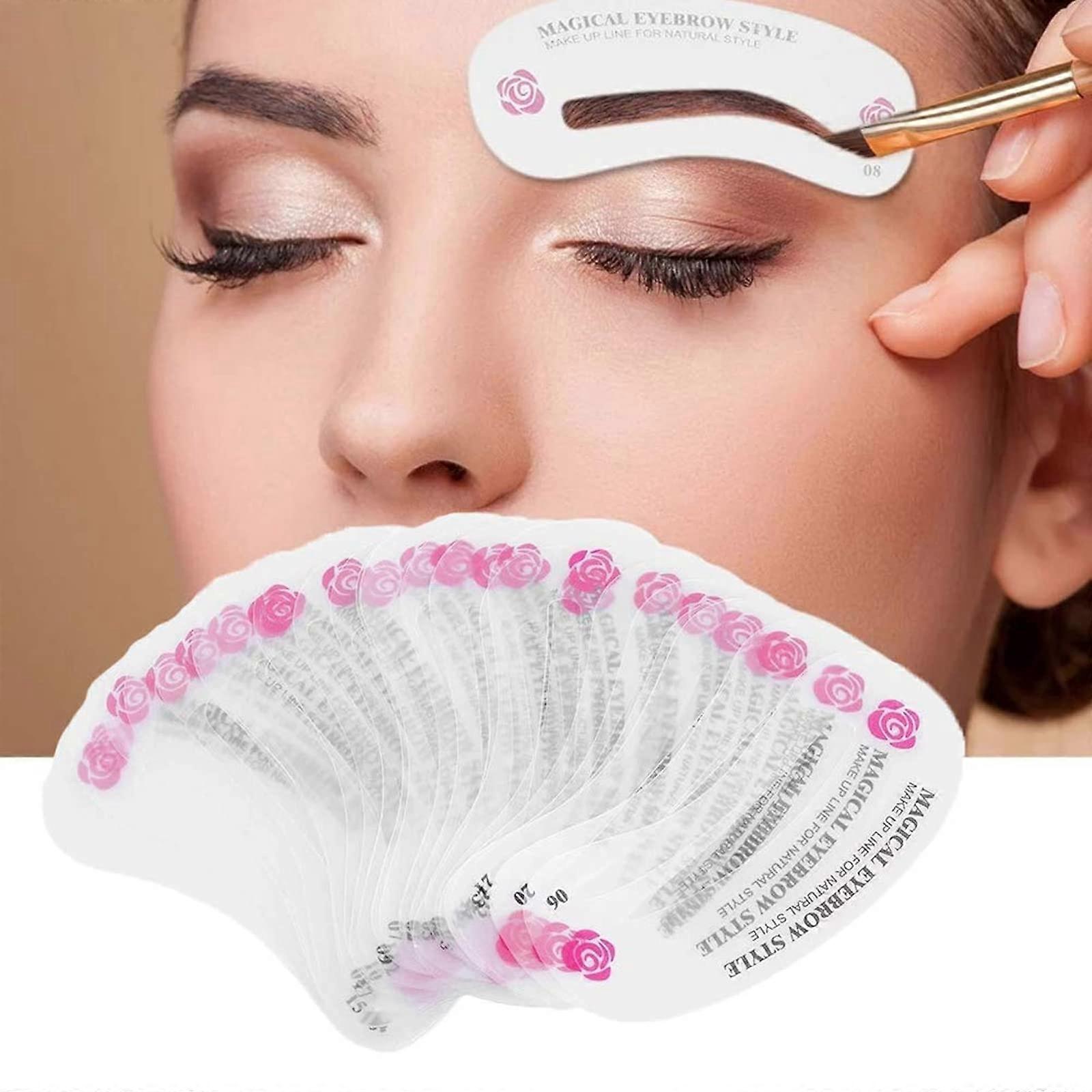24 PCS Eyebrow Shaping Stencils, Eyebrow Grooming Stencil Kit Shaping Templates DIY Tools