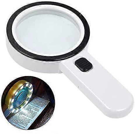Magnifying Glass With Light Reading Magnifier, White