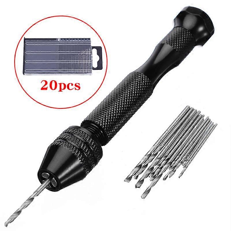 Hand Drill - Mini Aluminum Precision Hand Drill Keyless Chuck