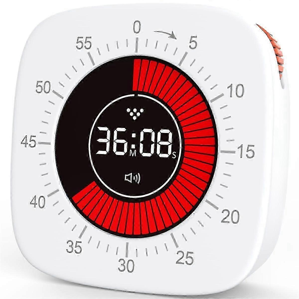 Visual Timer For Kids,digital Timer With 60-minute Countdown, Silent Timer For Desk Timer Clock For