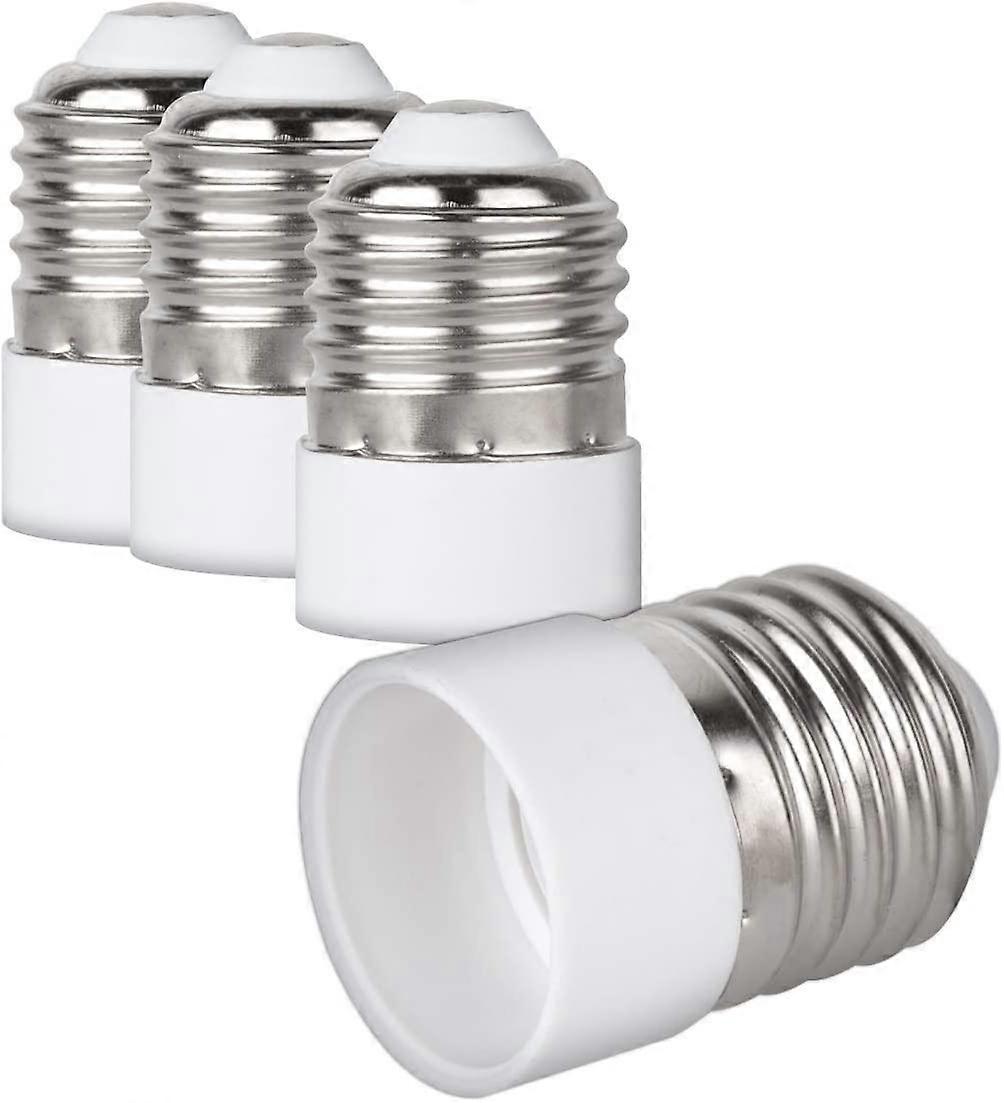 4x Socket Adapter - E27 to E14 Socket Converter - E14 Base Lamp Holder Adapter for Halogen LED Bulb