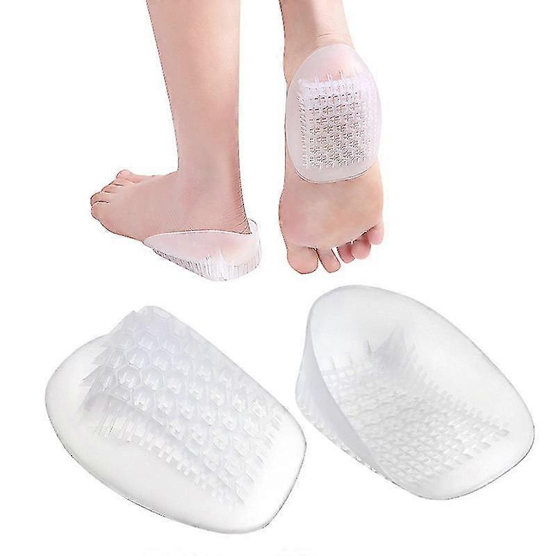 Clear Gel Heel Shell, U-shaped Durable Reusable Honeycomb Shoe Pad, Self-adhesive Non-slip Comfort Shoe Inserts