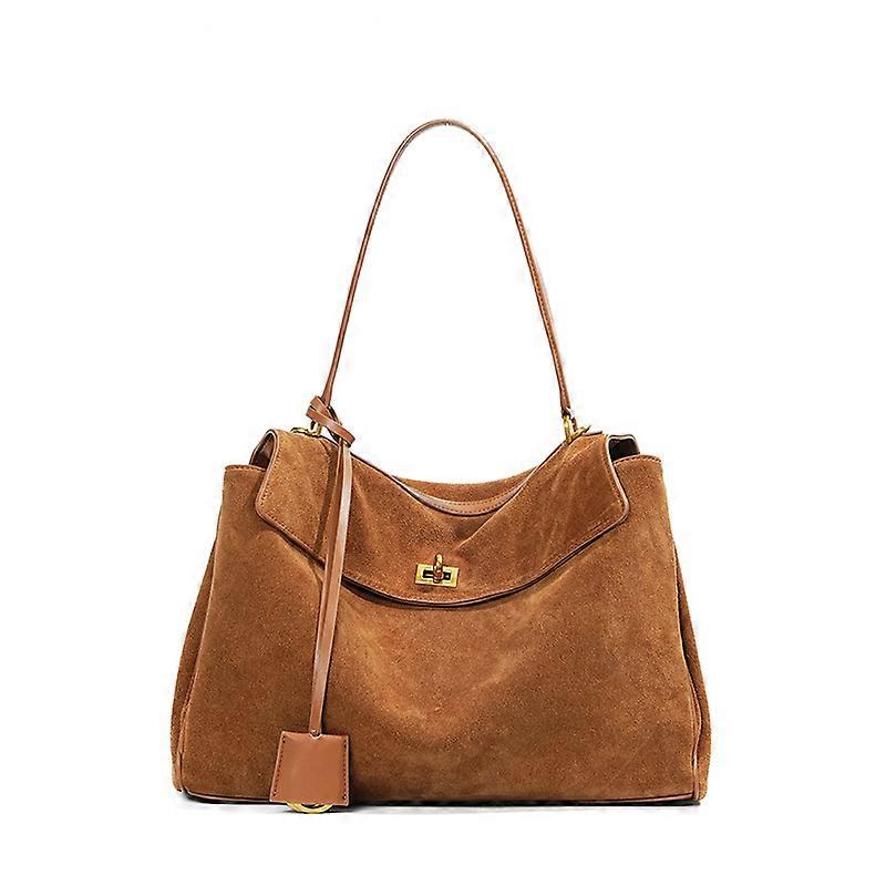 Autumn and winter suede leather tote bag frosted cowhide high-grade large capacity shoulder kellybag