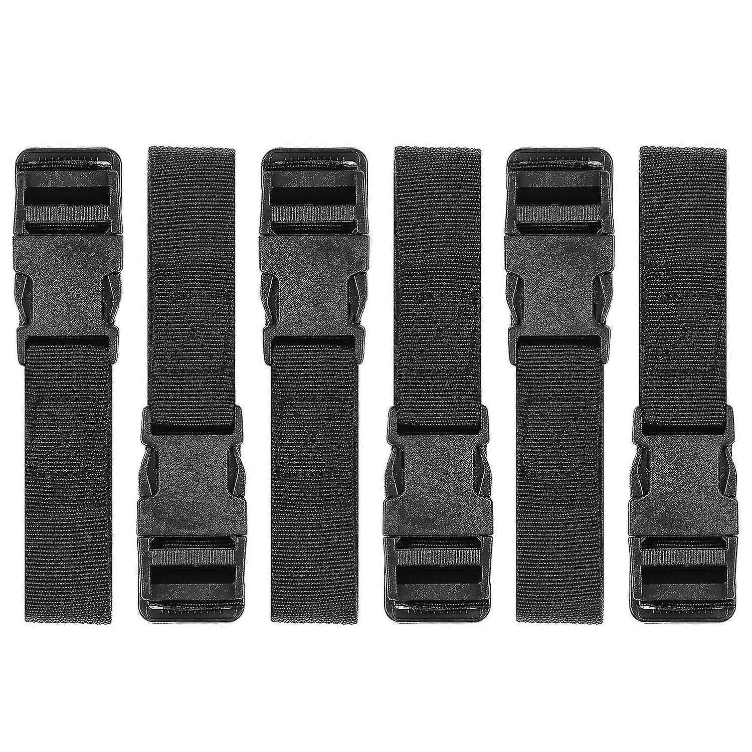 6 Pak bagage nylonstropper med quick release spænde utility stropper til rejser