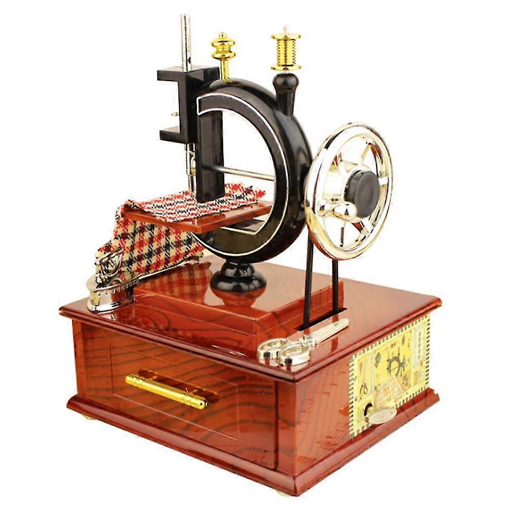 Retro Machine Shaped Music Box With Storage Function Vintage Desk Decor For Kids