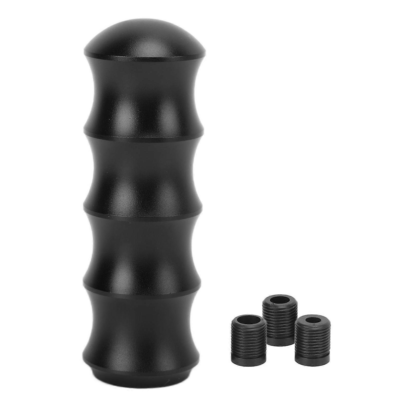 車のギアシフトノブ竹スタイルアルミニウム合金自動車修理修正ユニバーサルブラック