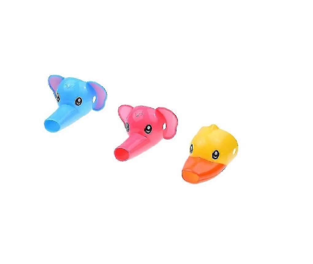Animal Faucet Extender Set of 3 for Toddlers, Kids, Promotes Personal Hygiene and Hand Washing, Colorful Yellow Dolphin Design