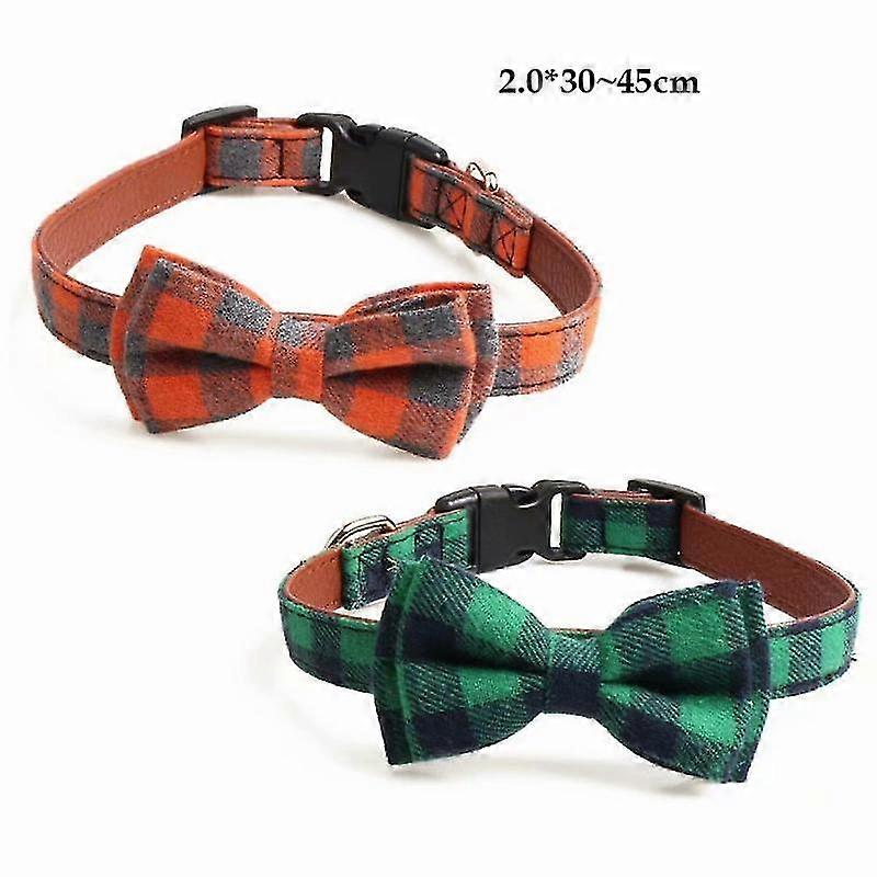 Pet bow collar collar, adjustable, light and comfortable, suitable for cats and dogs B (2 pieces)