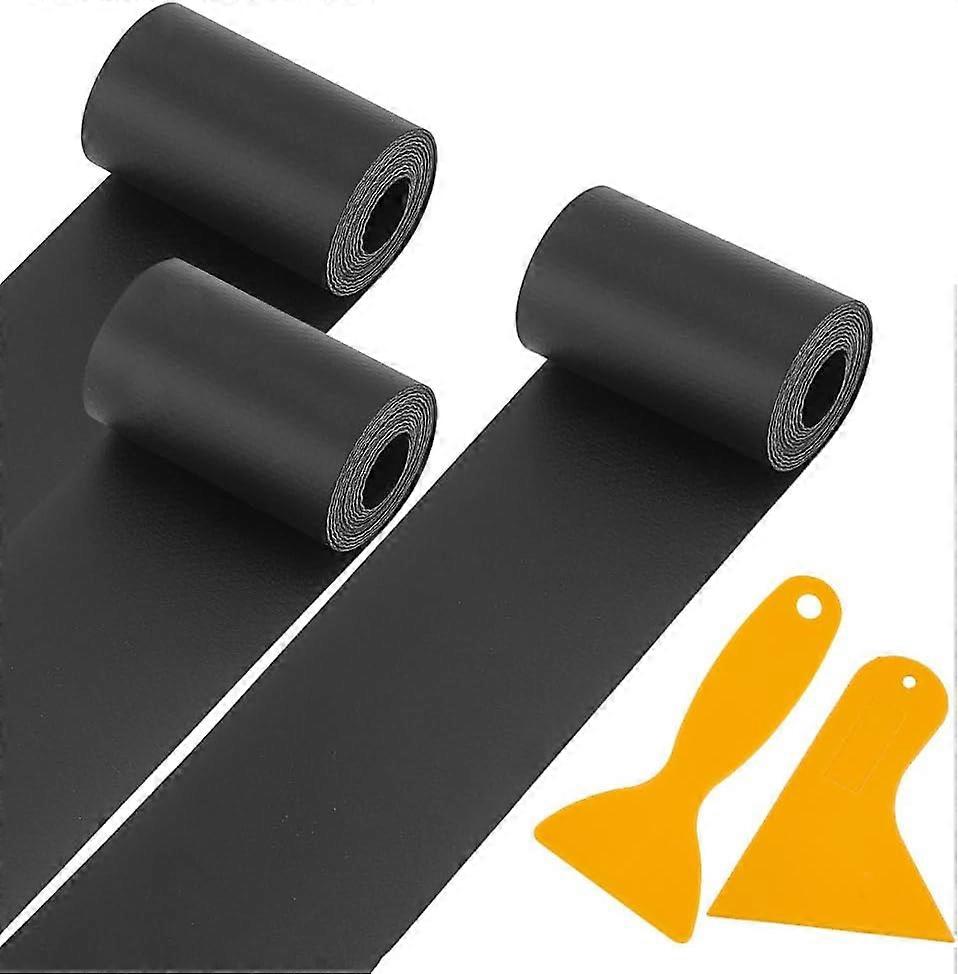 3 Rolls Kayak Patcheswith 2 Pcs Ship Repairing Scrapers Black PVC Raft Patches Waterproof Boat Repair Patches Boat Repair Kit for Inflatable Raft Boat