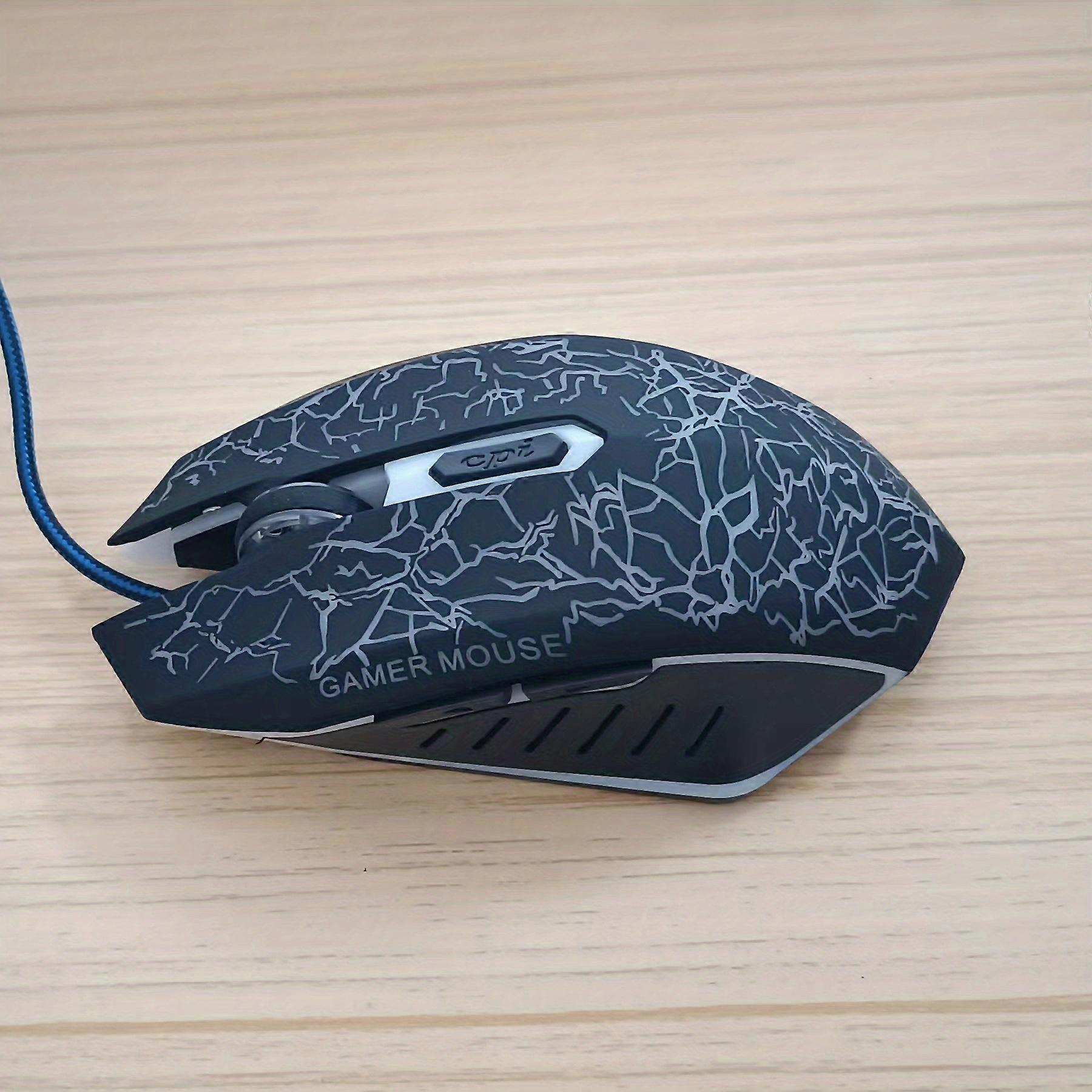 Ergonomic Colorful LED Gaming Mouse with Ultra-Precise 2400 DPI for Dota 2 and LOL - Professional USB Wired Mouse for Gamers