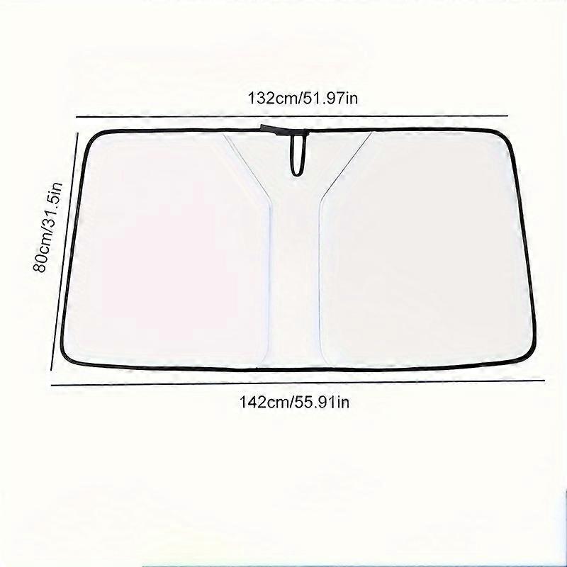 Portable Foldable Car Windshield Double-Layer Sunshade - Keep Your Car Cool & Protected from UV Rays!