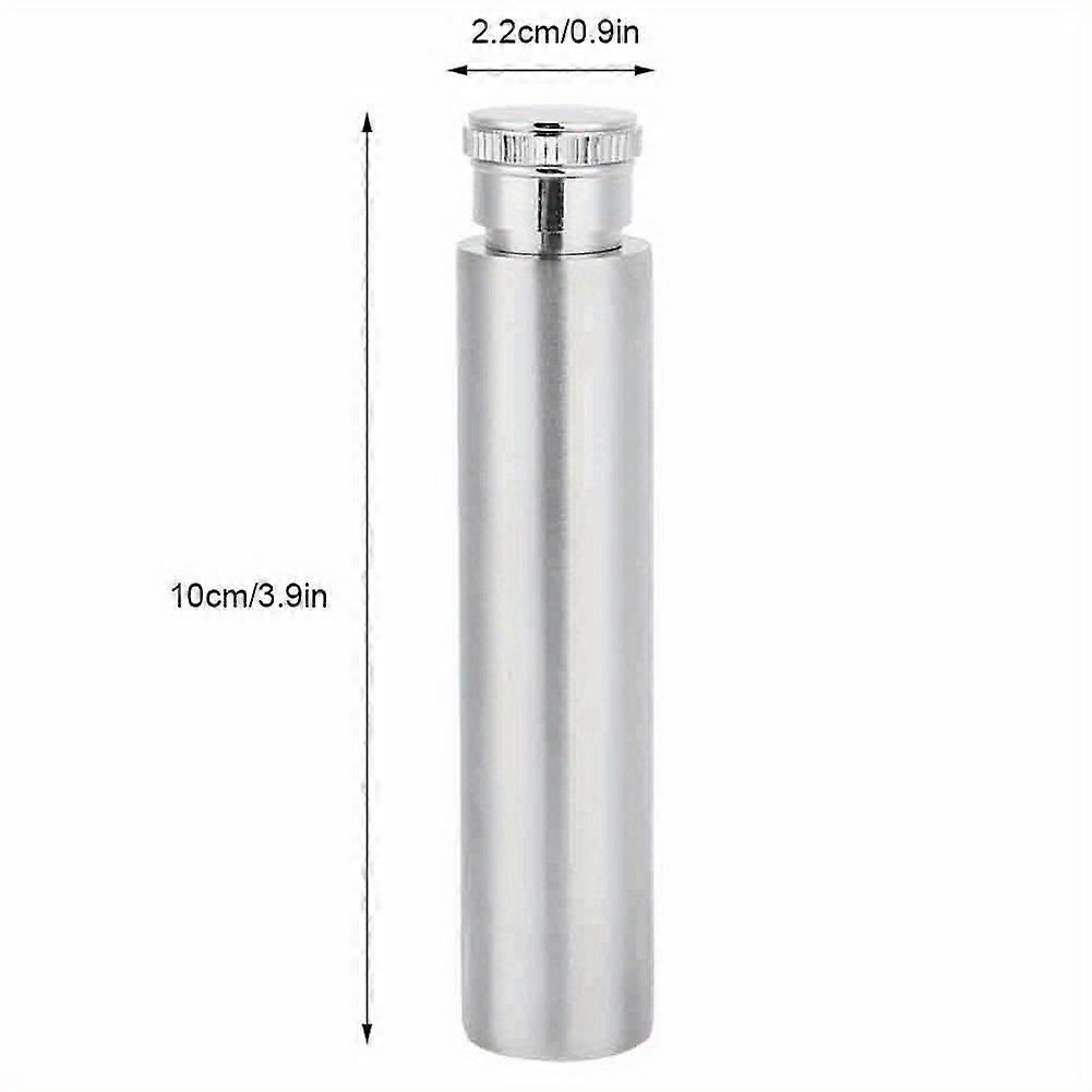 Pocket Whiskey Bottle, Cute Mini Stainless Steel Flask, Pocket Hip Flask, Liquor Bottle For The Bar, Party And Music Festival, Cylinder, Accessories F