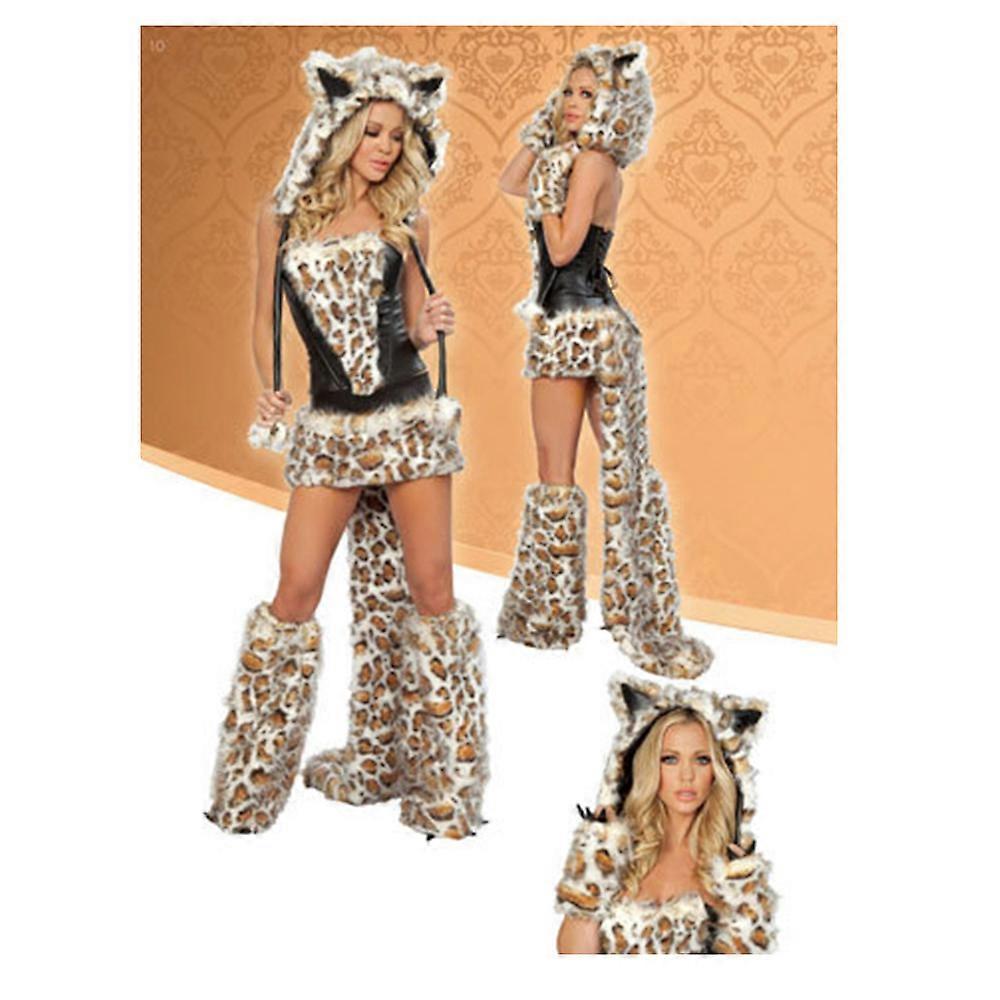 Halloween leopard print stor hale ulv kostyme