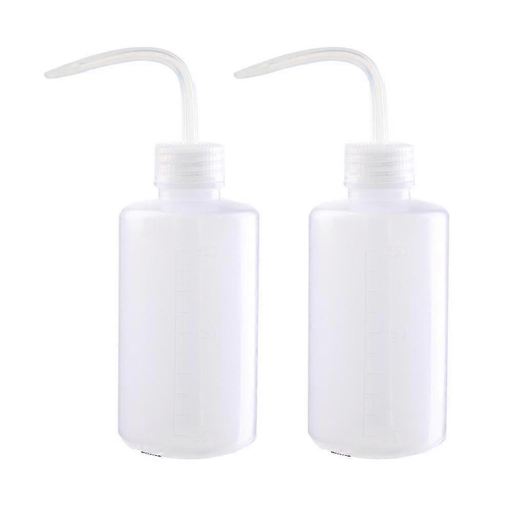 Wash Bottle 2Pcs 250Ml500Ml Safety Bottles Watering Tools, Economy Plastic Squeeze Bottle With Narrow Mouth Scale Labels For Medical Succulent