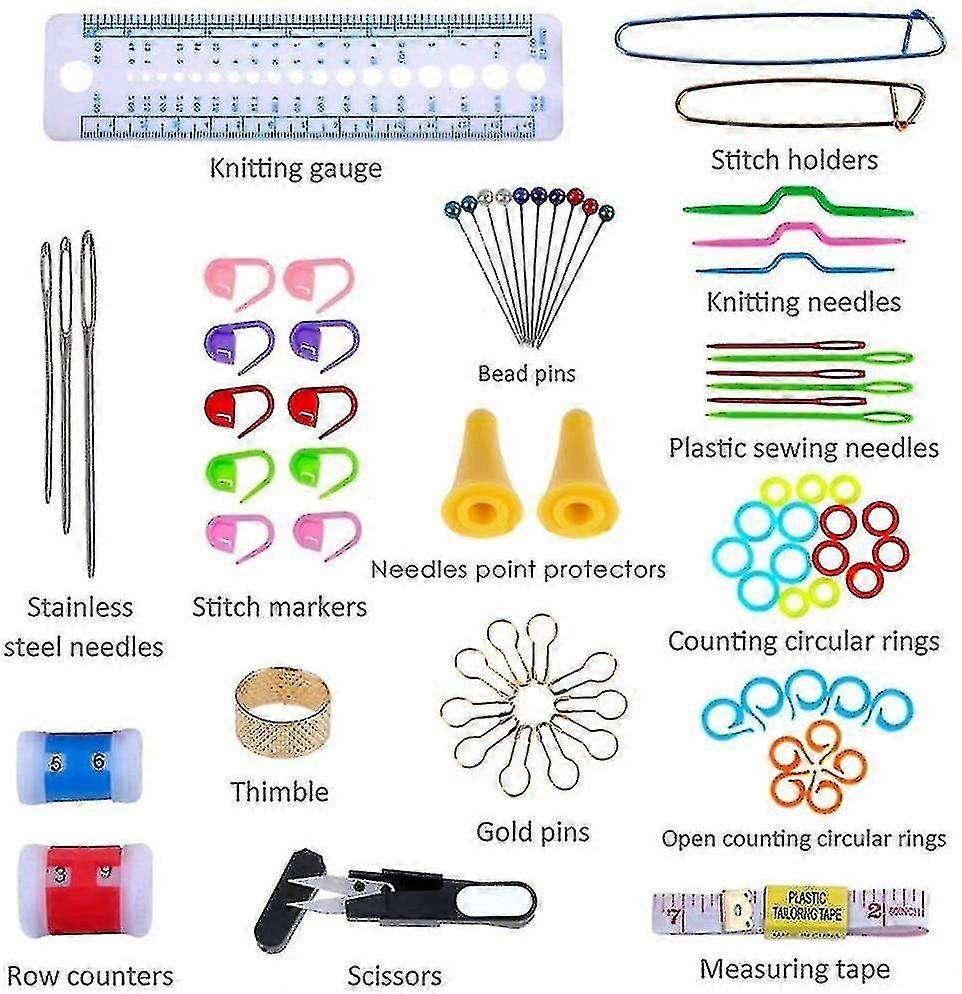 Crochet Needles Kit 100pcs Crochet Hooks Set Knitting Tools Accessories Knitting