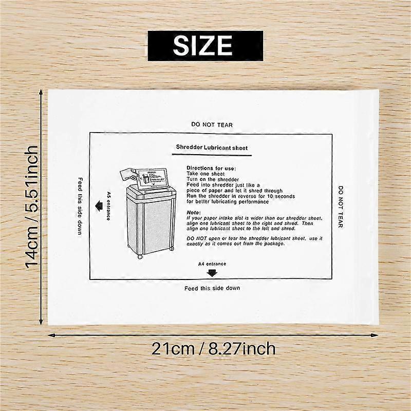 12PCS Paper Shredder Lubricant Sheets Shredder Lubricating Oil Portable Paper Type Lubricating Oil