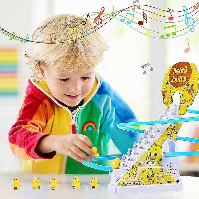 Roller Coaster Toy Electric Duck Climbing Stairs &; Slide Set δώρο για το παιδί, 100% ολοκαίνουργιο