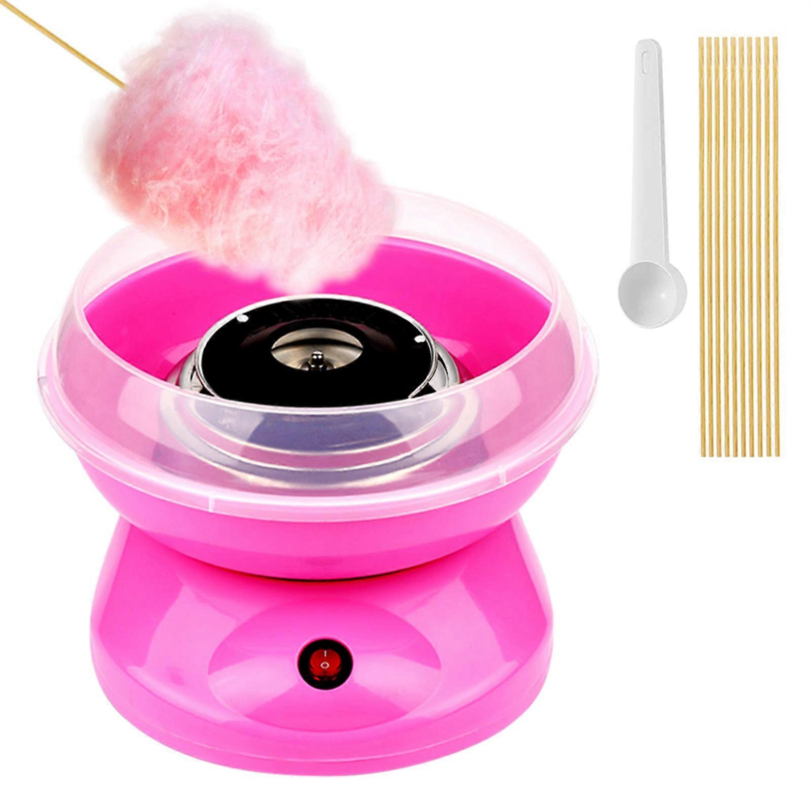 Portable Cotton Candy Machine Desktop Cotton Candy Maker 450W Candy Floss Machine with Splash Prevention Bowl Sugar Scoop 10pcs Candy Sticks for Home