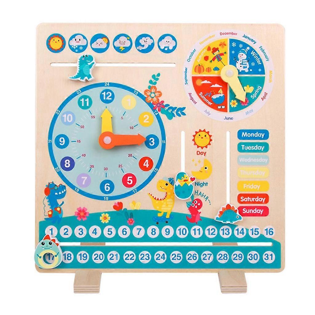 Toy Kids Clock Seasons, Months, Days of Week, Time Telling