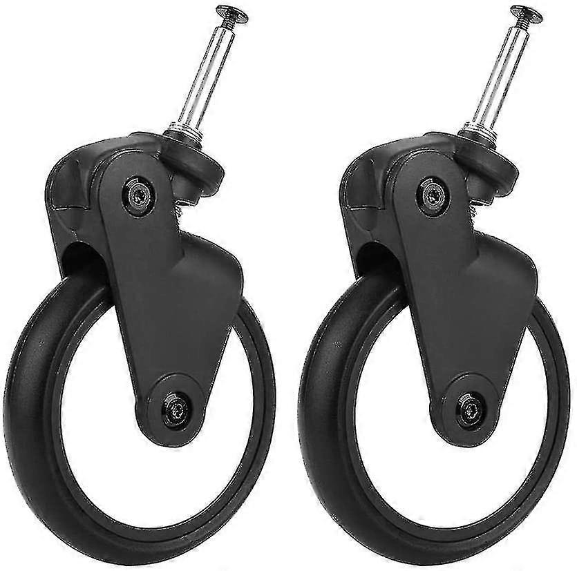 2pcs Rubber Wheels Baby Stroller Replacement Front Wheels