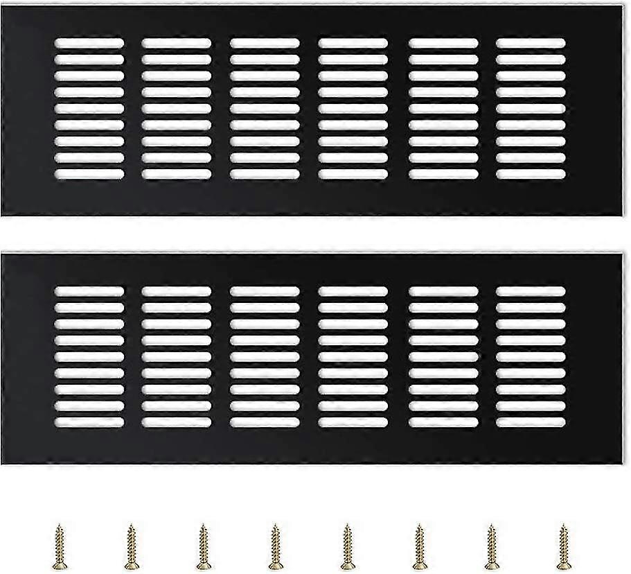 Aluminum Exterior Ventilation Grille, Adjustable, Black