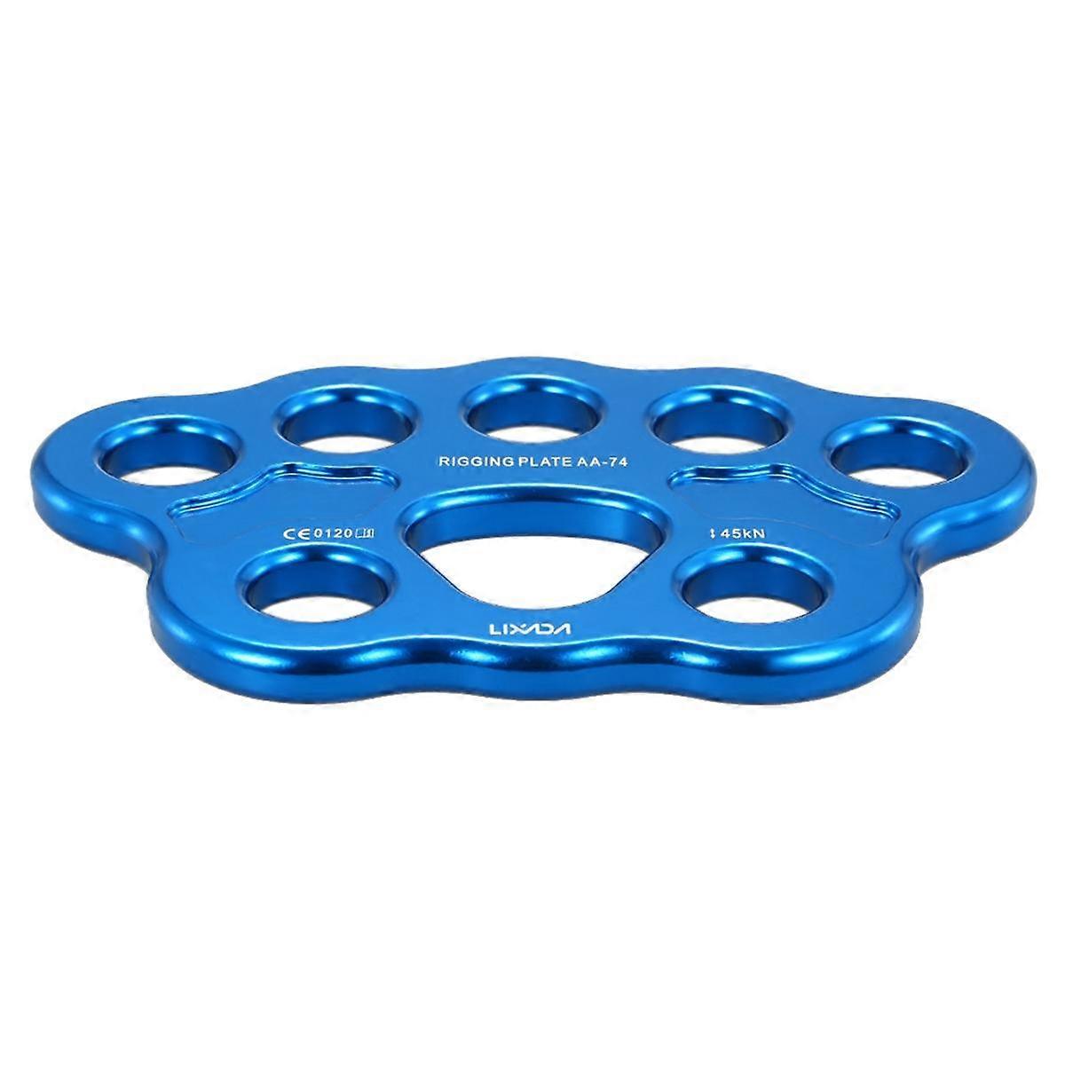 8 Holes Outdoor Paw Rigging Plate 45KN Rock Climbing Mountaineering Anchor Point Connector Gear Rig