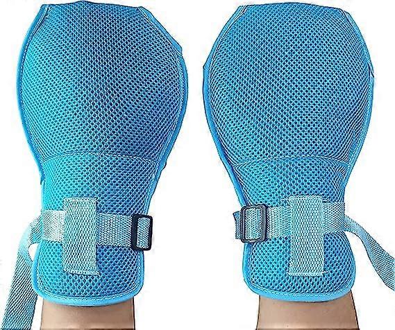 2-Pack Elderly Hand Restraint Gloves, Safe Breathable Dementia Scratch Resistant Gloves