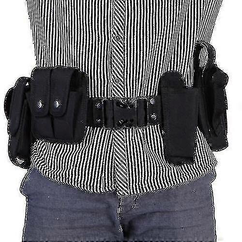 Tactical Police Security Guard Equipment Duty Utility Kit Belt With Pouches System Holster Outdoor T