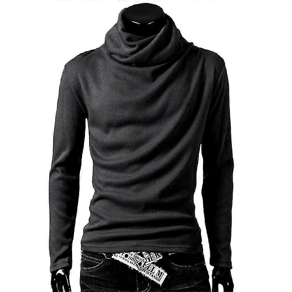 Männer Einfarbige Rollkragenpullover Langarm Basic Tops Casual Winter Herbst Cowl Neck Pullover Strickwaren