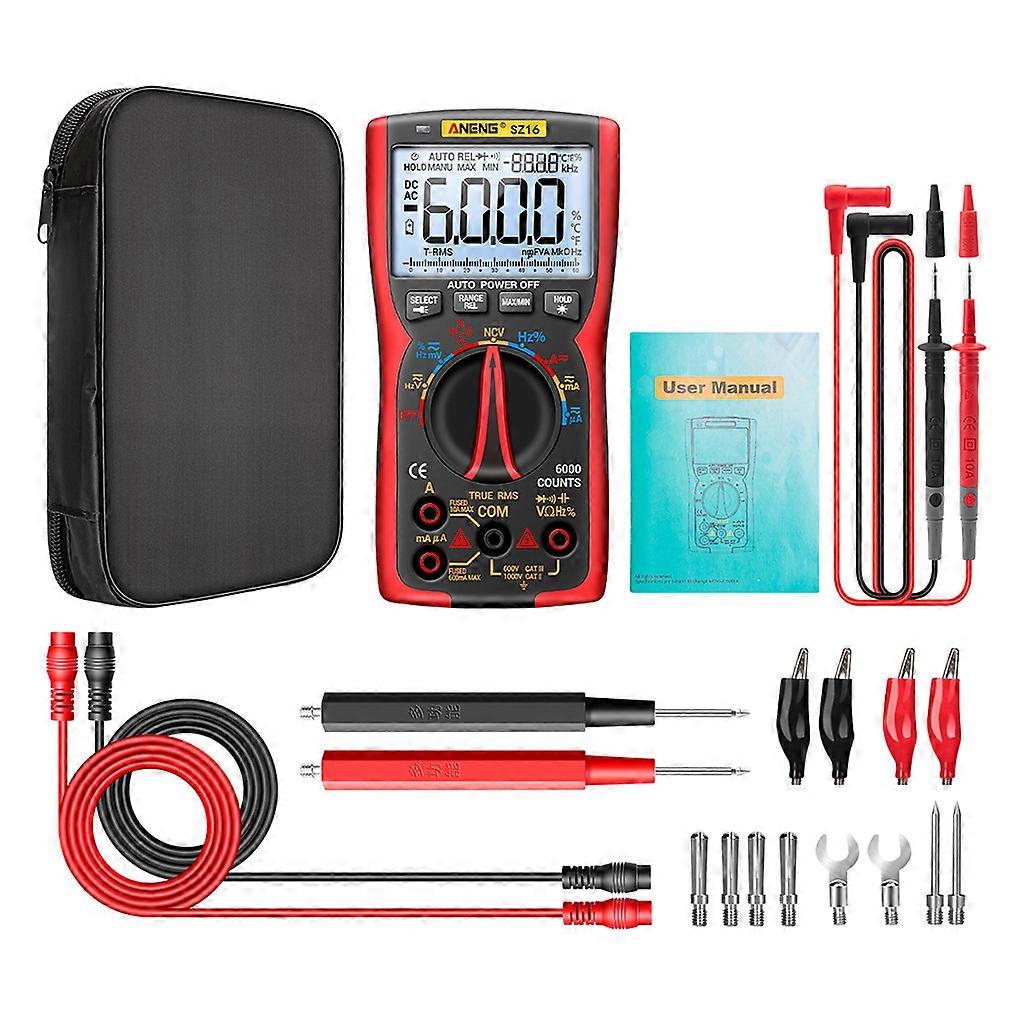 Hiigh Accuracy Multimeter TRMS 6000 Counts Volt Meter Measures Voltage Current