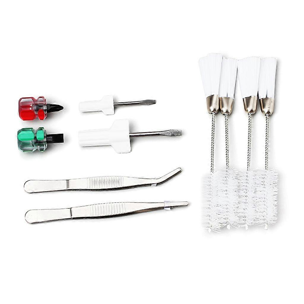 10pcs Sewing Machine Screwdriver Tweezer Double Ended Brushes Lint Dusting Brush