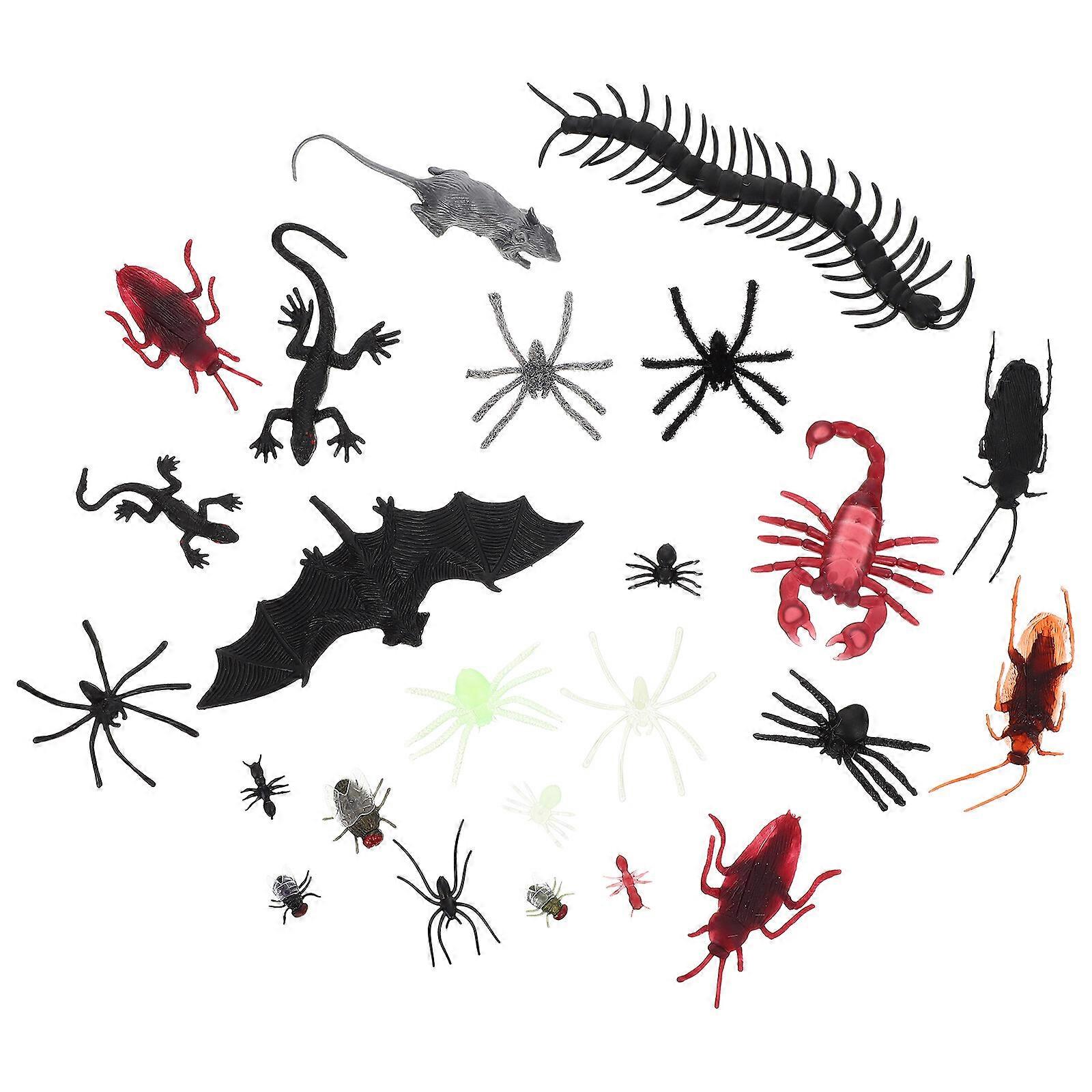 1 Set Realistic Bugs Plastic Bug Fake Bug Toys Halloween Prank Toy Bugs