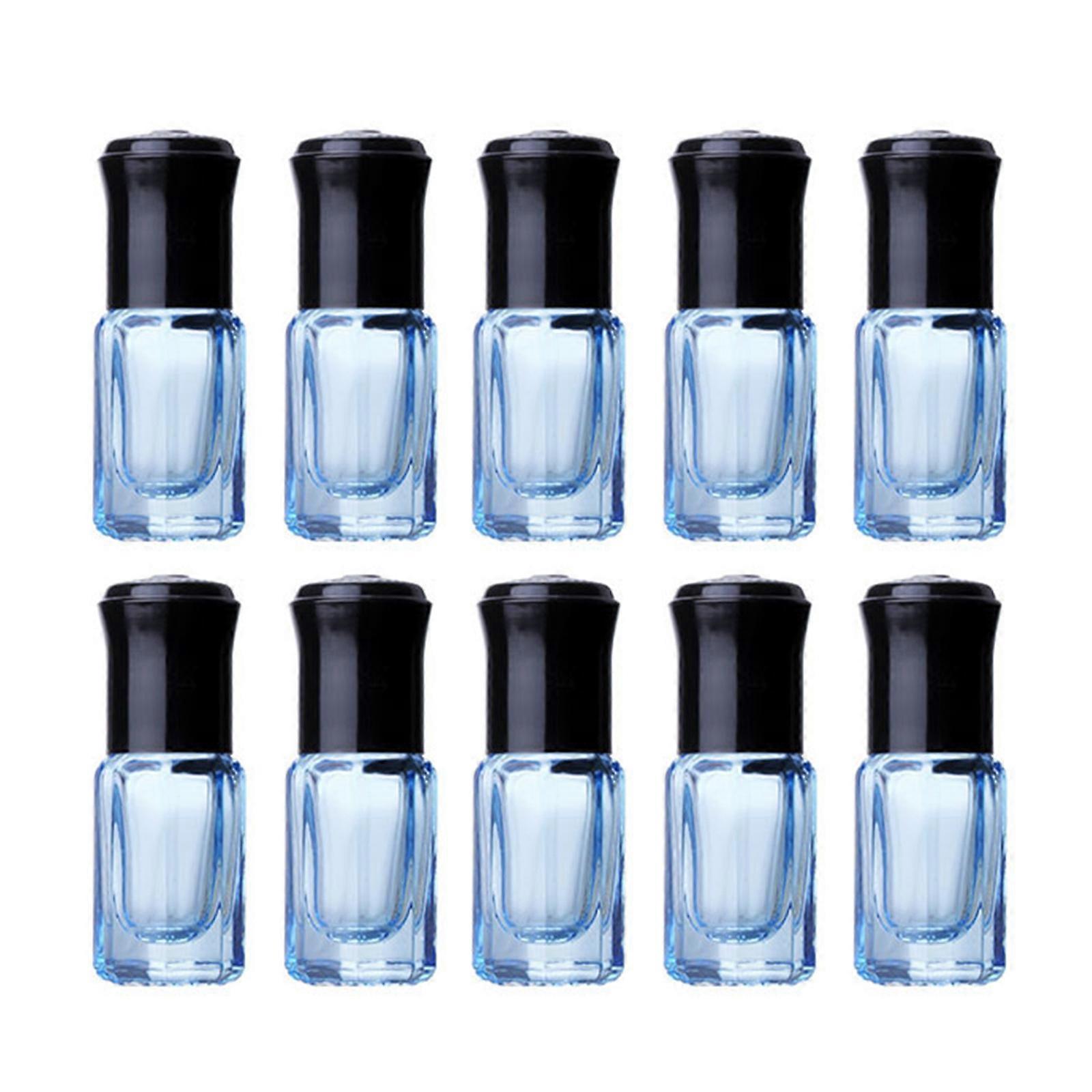 10pcs 3ml Empty Mini Glass Roll On Bottle For Essential Oils Refillable Perfume Bottle Deodorant Container