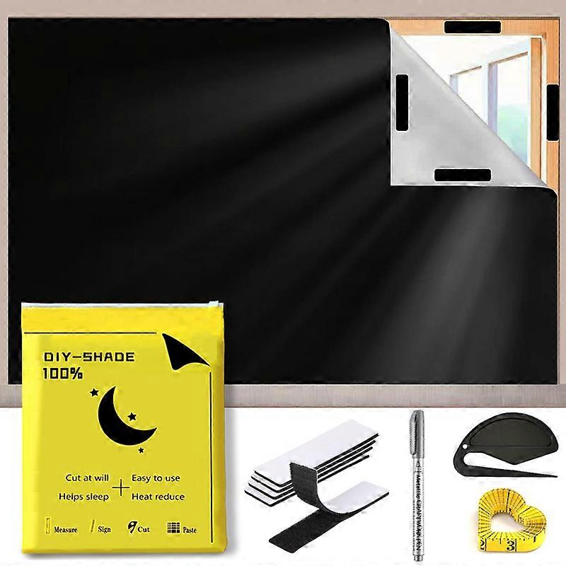 Portable Blackout Curtain,Temporary  Adjustable Blackout Shades with Suction Cups
