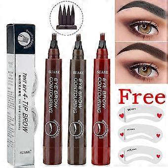 thumbnail interactive-video image 1 of Microblading Eyebrow Pen Waterproof 3D Fork Tip Tattoo - Long Lasting (Choose Shade) 1 of 1