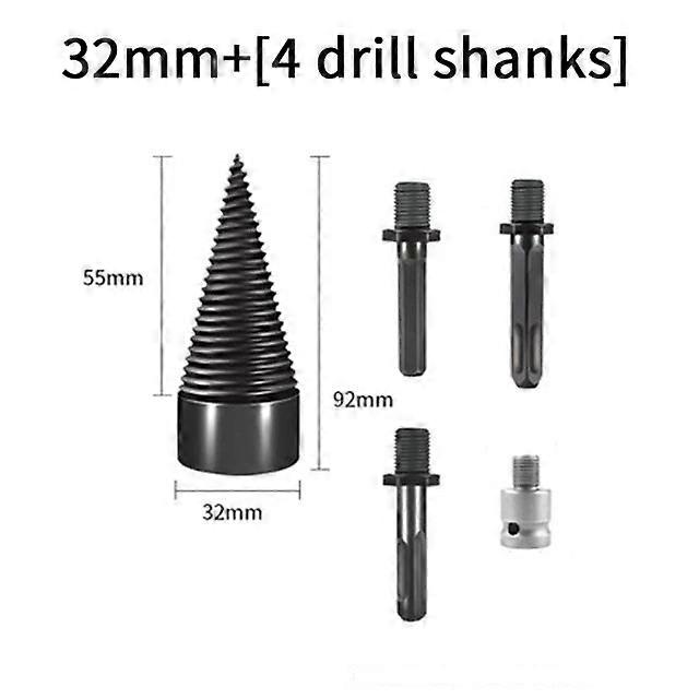 Chop Drill Bit Tool Splitting Cone Log Splitters Breaking Hine Wood Breaker Firewood Chopper