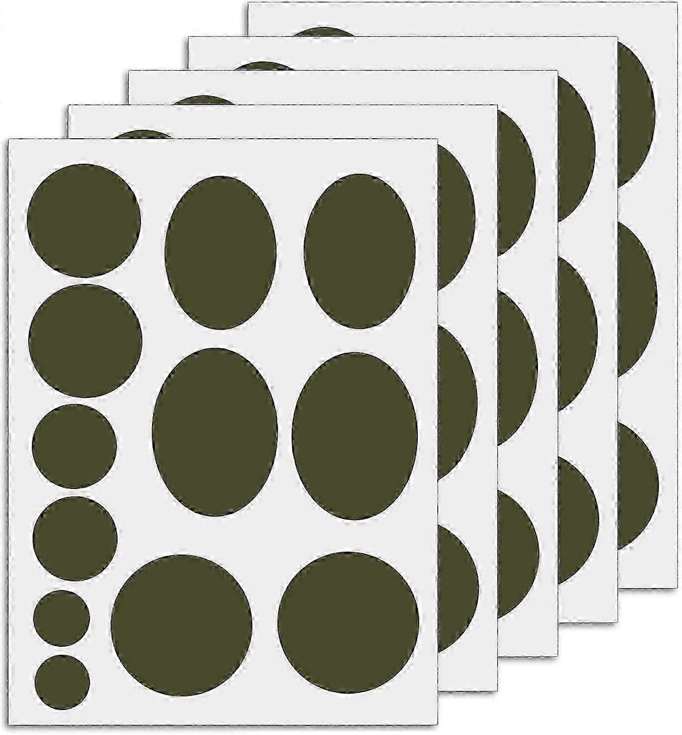 5 Sheets/60pcs Down Jacket Repair Patch, Round Self Adhesive Nylon Repair Patch