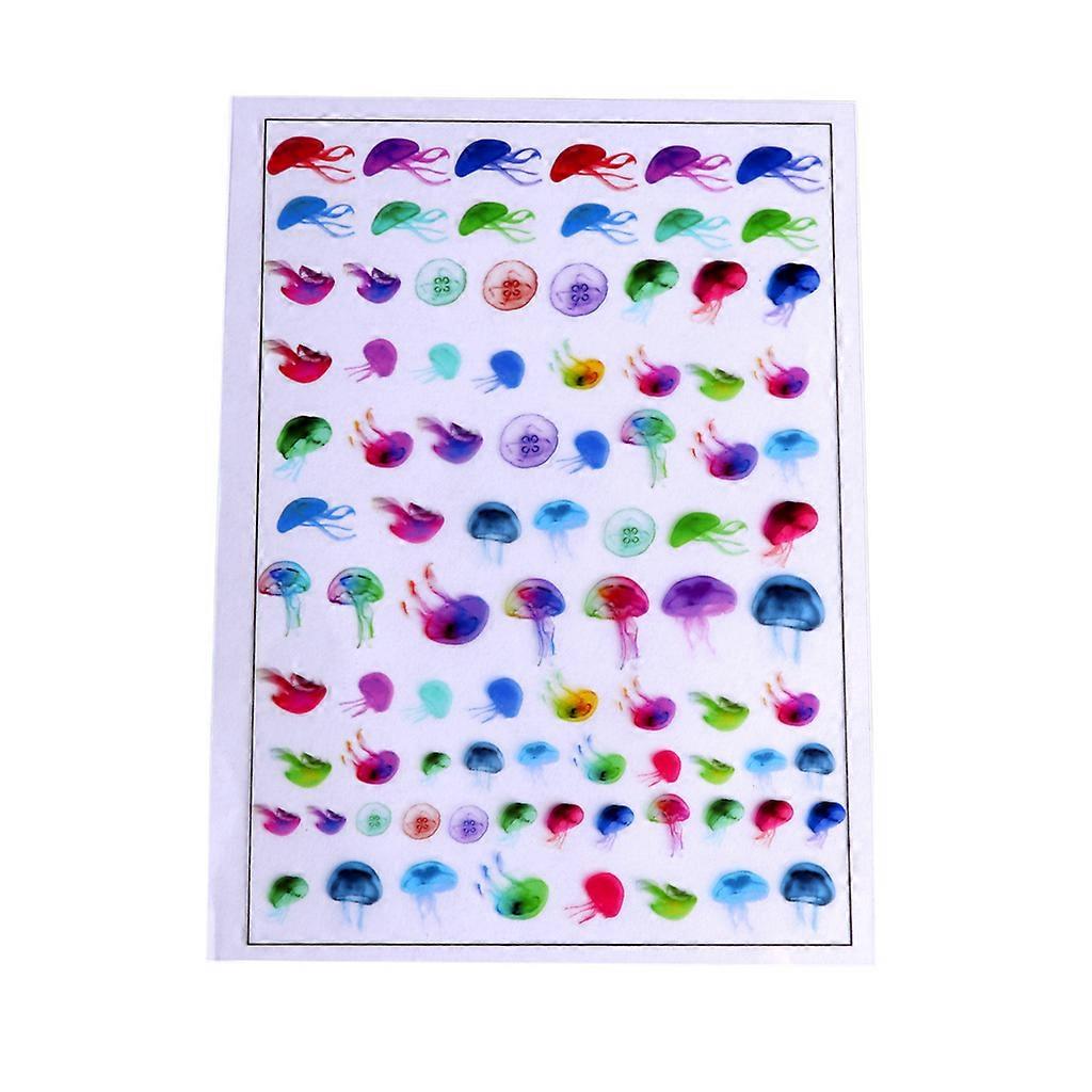  3D Méduse Peinture Résine Autocollants UV Résine Époxy Fabrication de Bijoux Remplissages