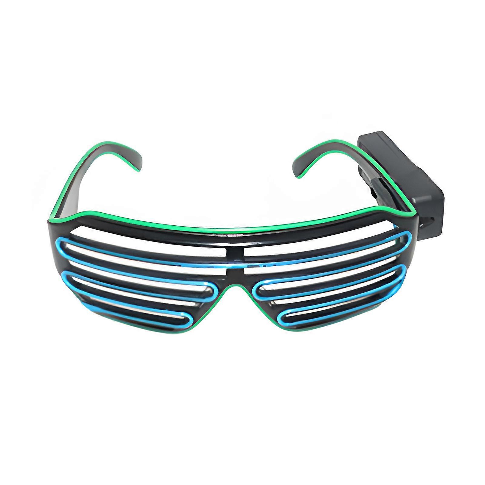 Light Up Neon Rave Glasses Flashing Shutter Glasses El Wire LED