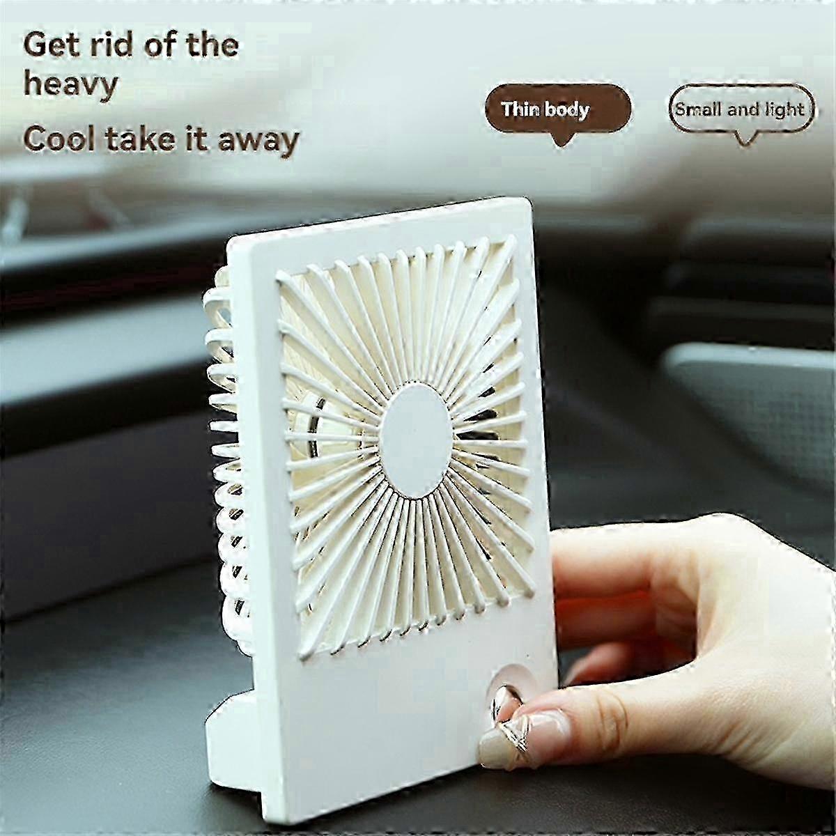 Desktop Fan Rechargeable Efficient Mini Fan Ultra Silent Office Portable Multifunction Fan,Bean Green