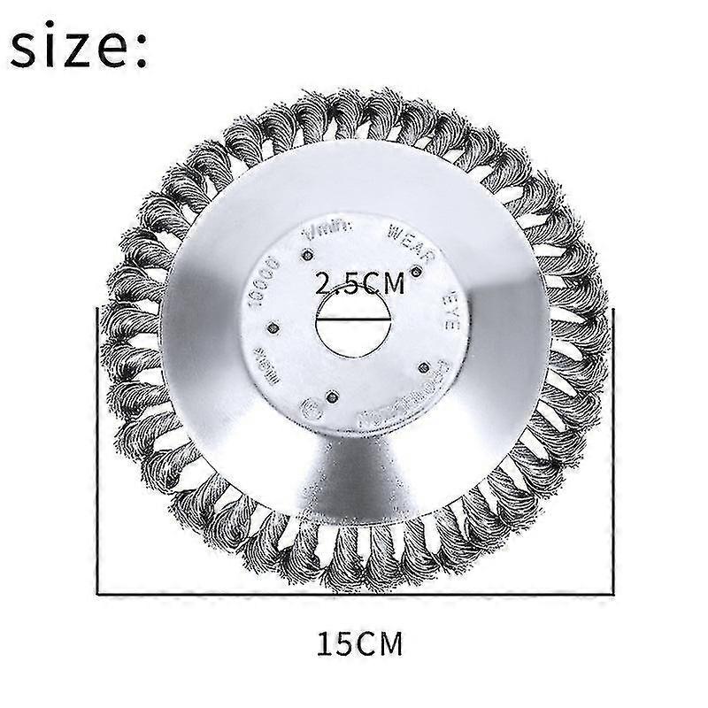 Ståltrådskive gresshode vridd tråd gresshode klippe gressplate hage verktøy
