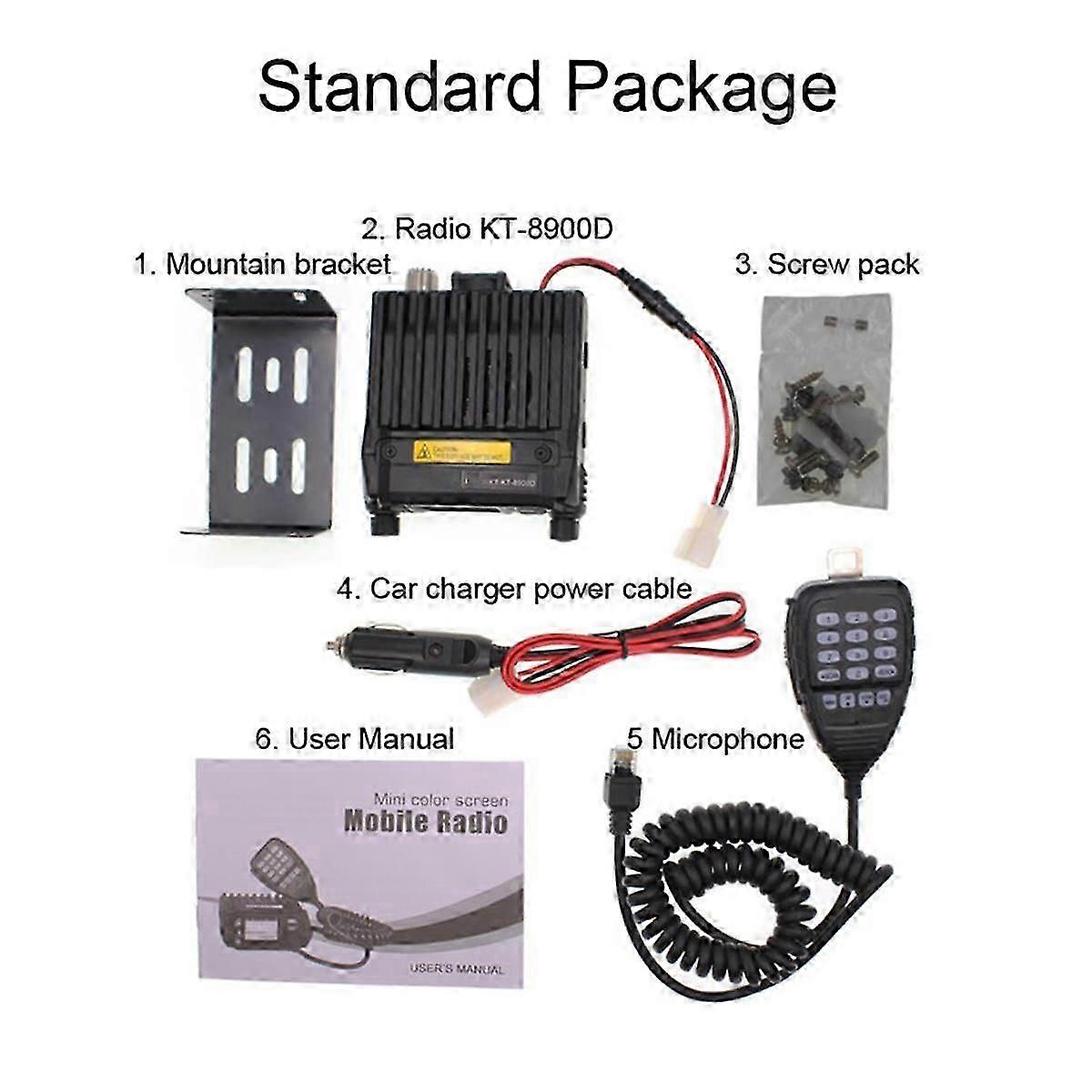 أعلى Kt-8900d 25w شاشة رباعية مزدوجة النطاق 136-174and400-480 ميجا هرتز شاشة LCD كبيرة راديو محمول Kt8900d (أ)