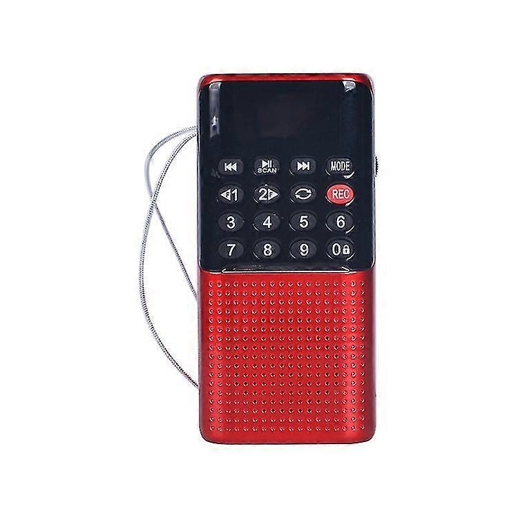 Fm Radio Portable Mini Speaker Mp3 Music Player (red),7647